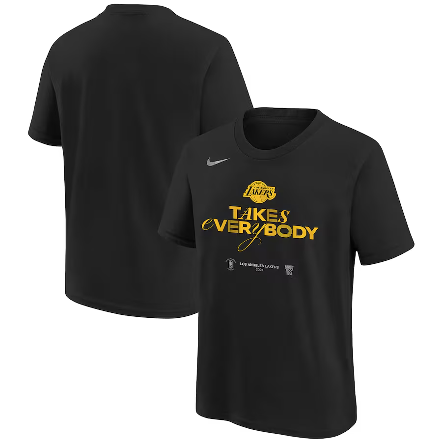 Men 2024 NBA Los Angeles Lakers style #4 Tshirts->nba t-shirts->Sports Accessory